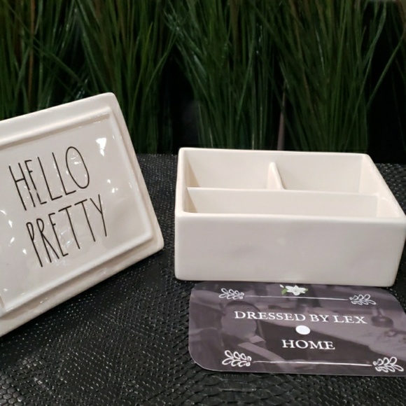 NWT HTF Rae Dunn LL HELLO PRETTY Organizer / lid - Picture 3 of 7